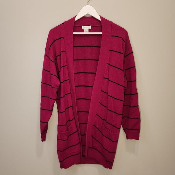 Christian Dior Separates Cardigan Sweater Rare Retro Pink Wool Luxury - Size M - Picture 1 of 6